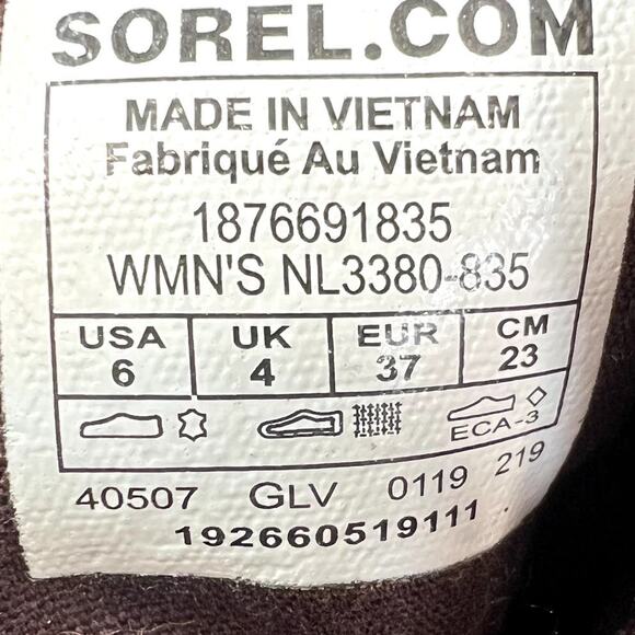 Sorel Cate Booties Suede Leather Carnelian Red Size 6 Waterproof Two-Tone Casual - Picture 3 of 13